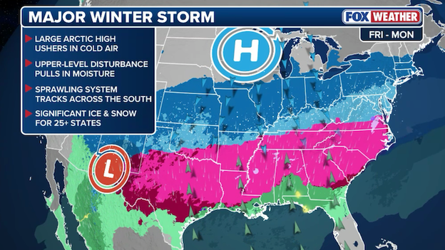Major winter storm to slam the South & East