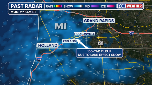 Heavy lake-effect snow spotted on radar at time of crash