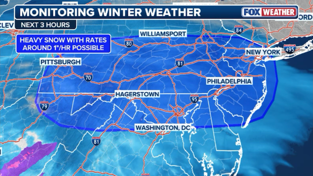 Heavy snow threat now increasing across Pennsylvania and New Jersey