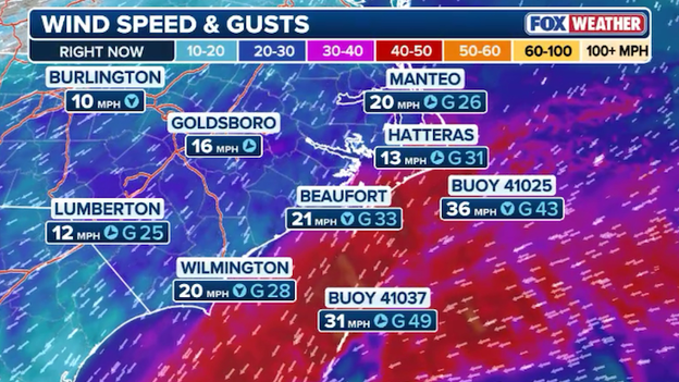 Southeast on alert as nor’easter winds ramp up as storm deepens