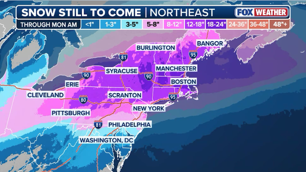 NEW snow forecast: up to a foot of snow expected in New York