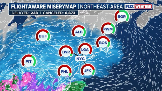 Monster storm disrupts 28,500+ flights across America
