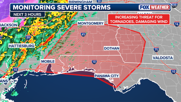 Tornado Watch coming soon for the Gulf Coast states as massive storms slams the South