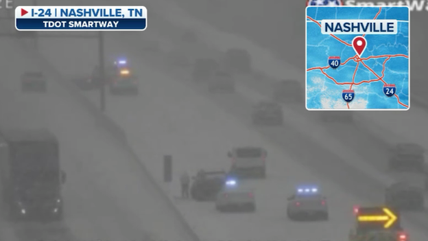 Numerous crashes and slideoffs reported in the South