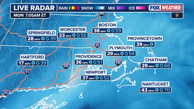 Hurricane-force winds lash Massachusetts as bomb cyclone peaks