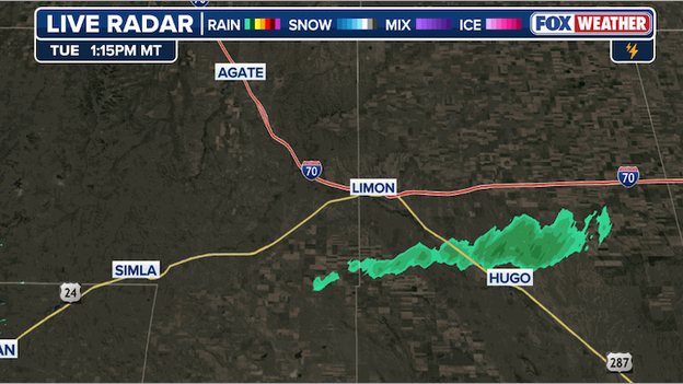Radar detects new wildfire spreading quickly near Limon, Colorado