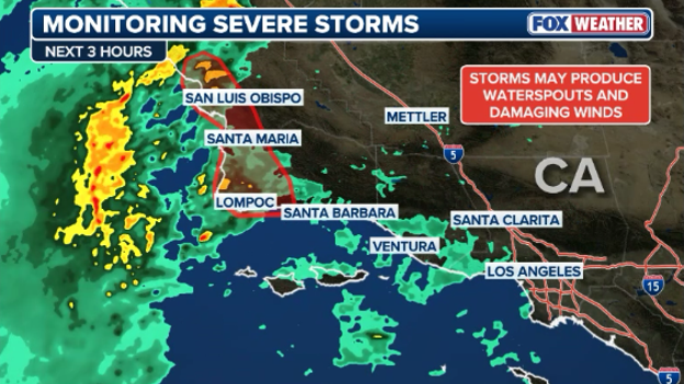 Waterspout threat increasing this morning along the California coast