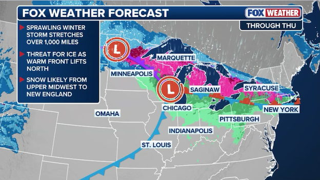 1,000-mile winter storm set to bury northern tier in feet of snow