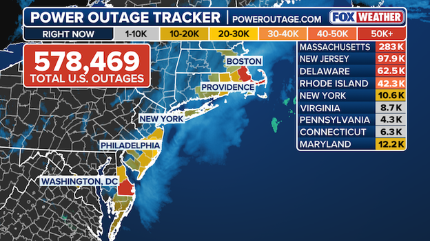 Mass Outages: Extra crews dispatched to Massachusetts as over 275,000 without power