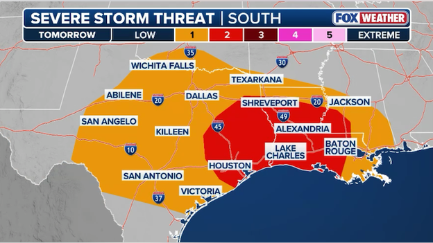 Severe storm threat escalated for Saturday as tornado potential increases