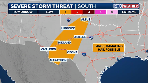 Texas-sized heartbreaker: large hail threatens Valentine’s weekend launch