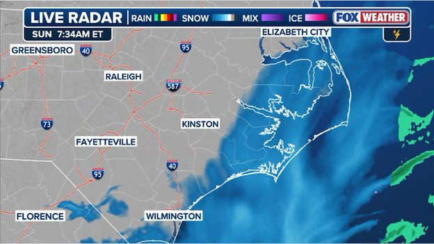 Final flakes flying on North Carolina's Outer Banks as nor'easter moves away