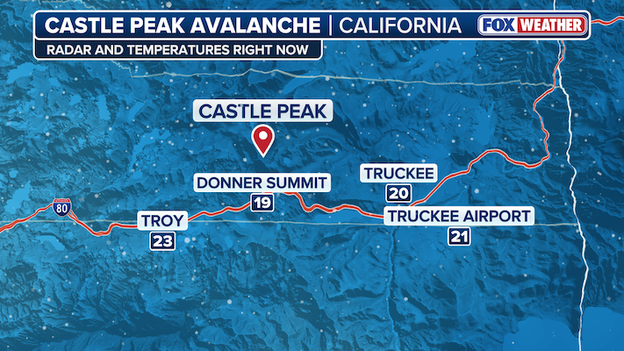 Heavy snow hampers search efforts for missing skier at Castle Peak