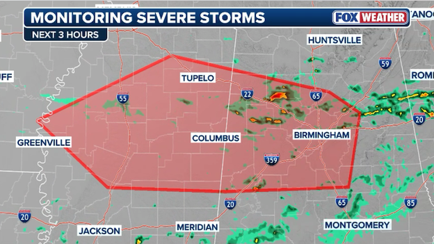 Hail threat ramping up for the Deep South