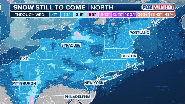 No rest for the weary: Clipper system to bring more snow to buried Northeast