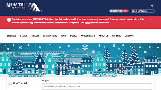 NJ Transit remains suspended systemwide as blizzard conditions persist