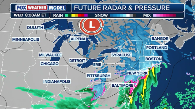 Next snow threat targets the Northeast commute on Wednesday