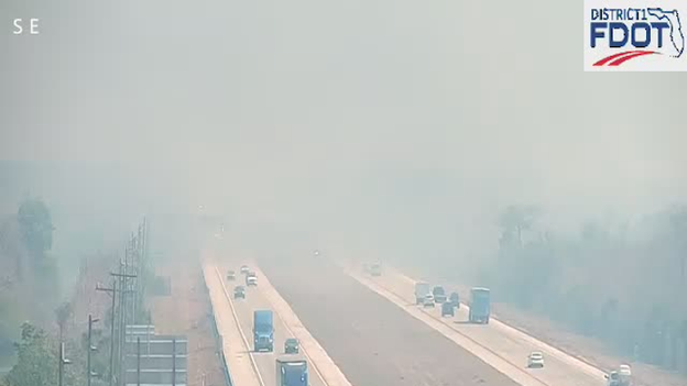 Smoke triggers 'zero visibility' alert on Alligator Alley