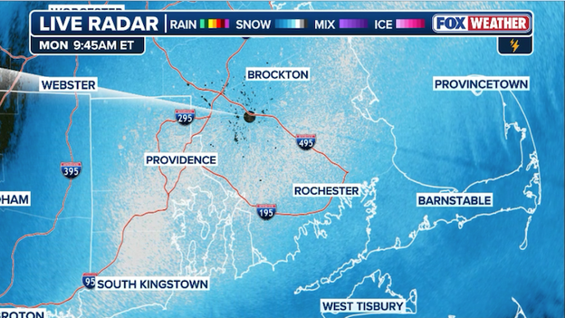 Intense snow band battering Massachusetts and Rhode Island right now