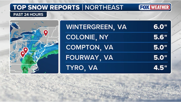 NEW snow report: 6.0 inches recorded in Wintergreen, Virginia