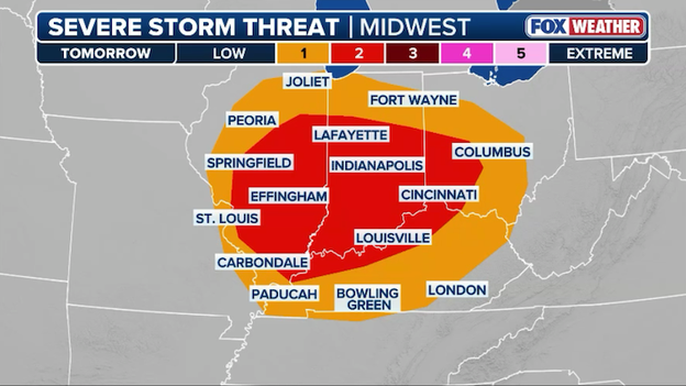 Identifying the "bullseye" for Thursday’s upcoming severe weather event