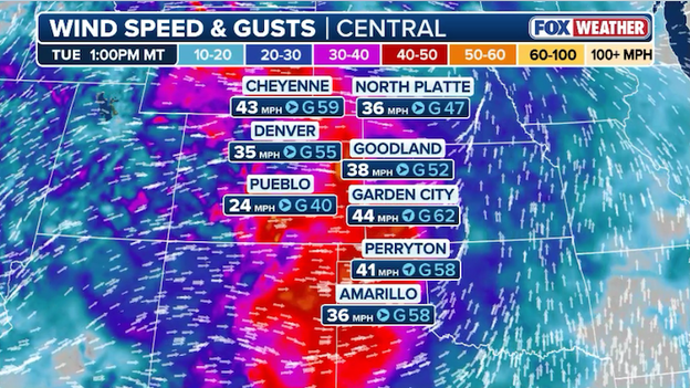 Firefighters brave 60 mph winds to battle raging wildfires in the Plains