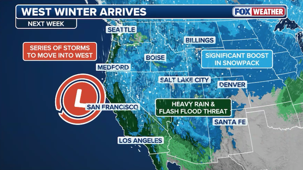 Record-breaking snow drought to end as 'firehose' of moisture targets the West