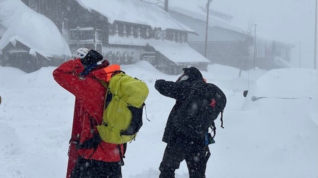 Frantic search for 9 missing skiers after Castle Peak avalanche