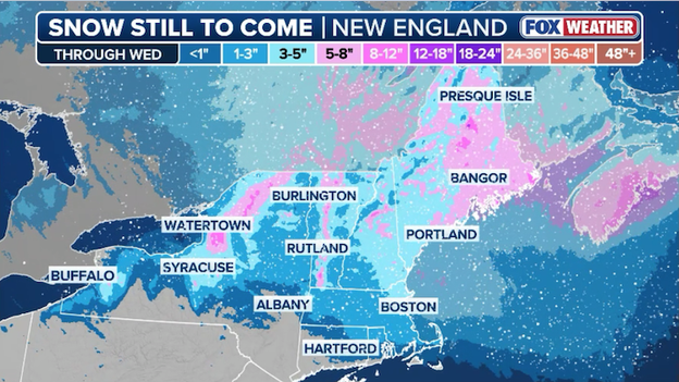 Forecast holds for fast-moving clipper to drop snow across the Northeast tonight