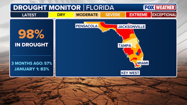 Extreme drought hits 25-year high in Florida as state braces for fire season