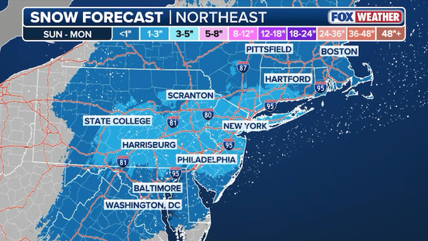 Major storm unlikely, but weekend snow threat lingers for New York and Washington