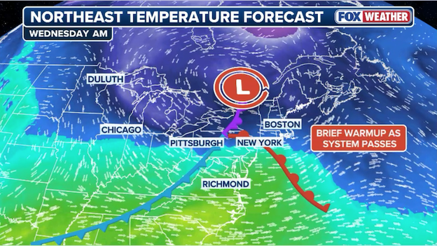 Northeast says goodbye to arctic air with a massive midweek warmup