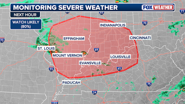 Tornado Watch coming for parts of Illinois, Indiana, and Kentucky
