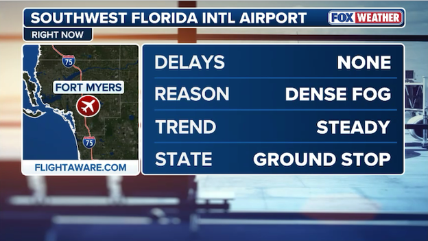 Dense fog delays flights in and out of Florida