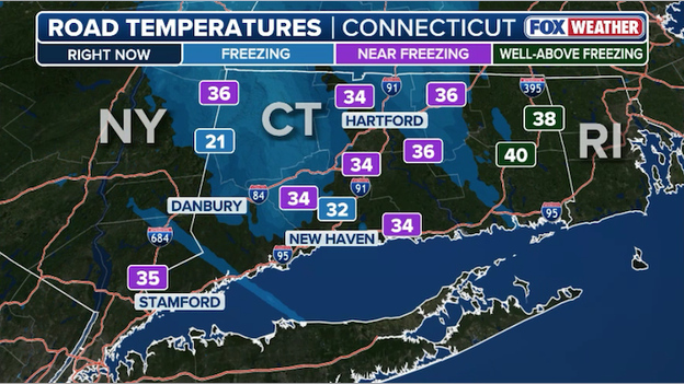 Wintry mix threatens to glaze cold Connecticut roads this evening