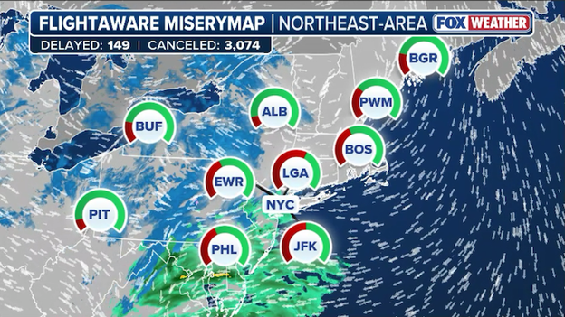 7,300 flights disrupted ahead of massive blizzard