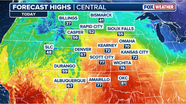 Record heat replaces arctic air, bringing immediate wildfire threats to the Plains