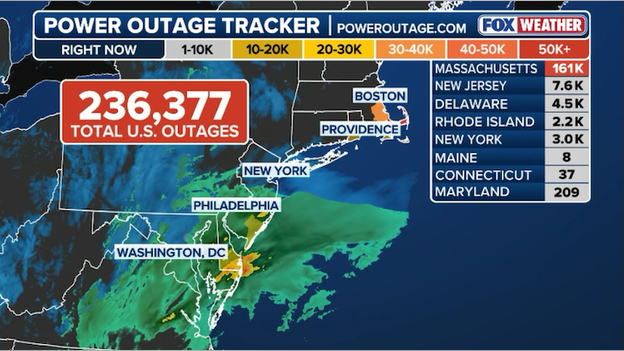Massachusetts remains the epicenter of outages as new clipper system hits