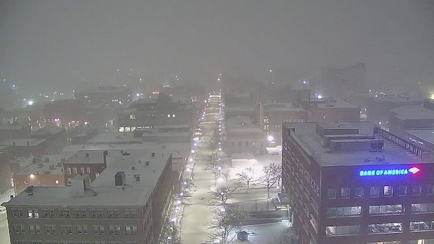 New Bedford, Massachusetts falls under a blanket of snow