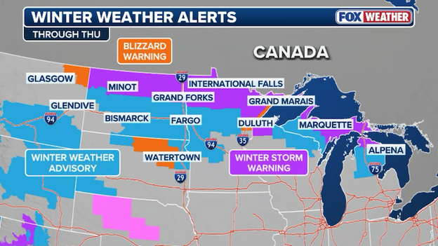 Blizzard blasting the Northern Tier of America with life-threatening conditions
