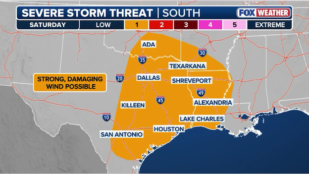 "Damaging" date night: high winds and severe storms look to stand up Houston and Dallas