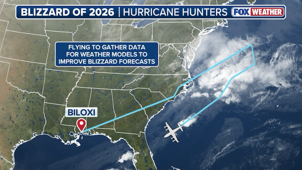 Into the eye of the blizzard: Hurricane Hunters tackle the 'bomb'
