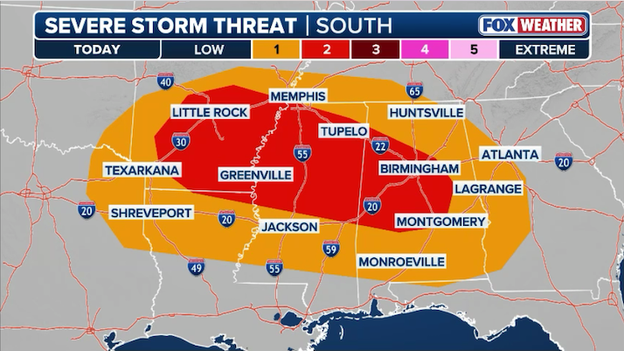 New severe weather threat targets the South as recovery continues from deadly storms