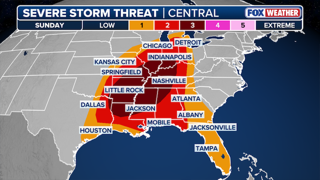 100 million+ Americans at risk of severe storms into Sunday night