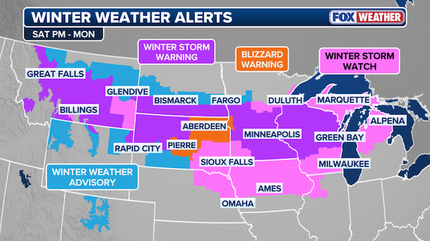 Blizzard Warnings issued for parts of South Dakota and Minnesota