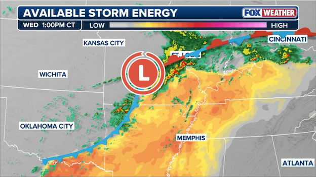 Atmospheric fuel increasing as severe storms eye Missouri and Arkansas
