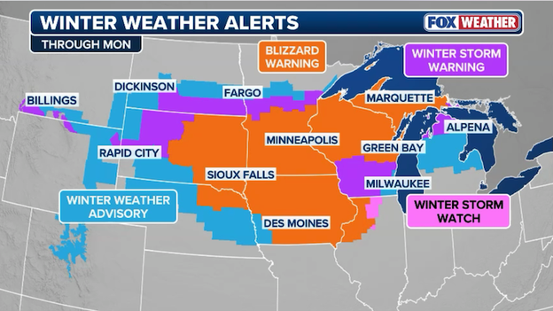 Blizzard 'bomb' threatens to paralyze Upper Midwest and Northern Plains