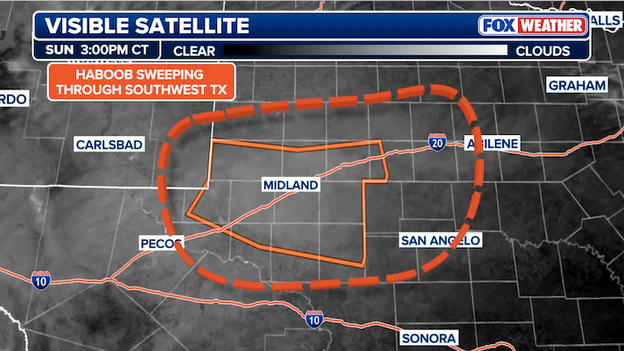 Satellite imagery captures the massive haboob currently swallowing Southwest Texas