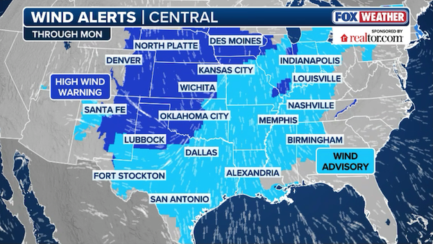 More than 126 million Americans under wind alerts as massive storm grips the nation