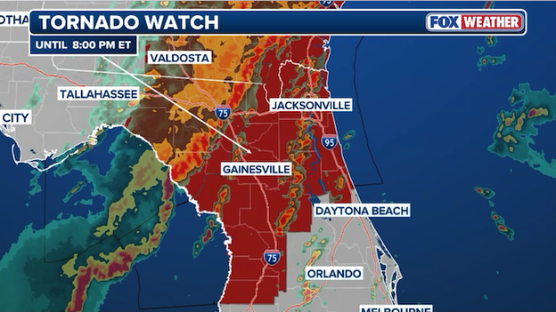 Tornado Watch issued for North Florida as severe storm line charges east